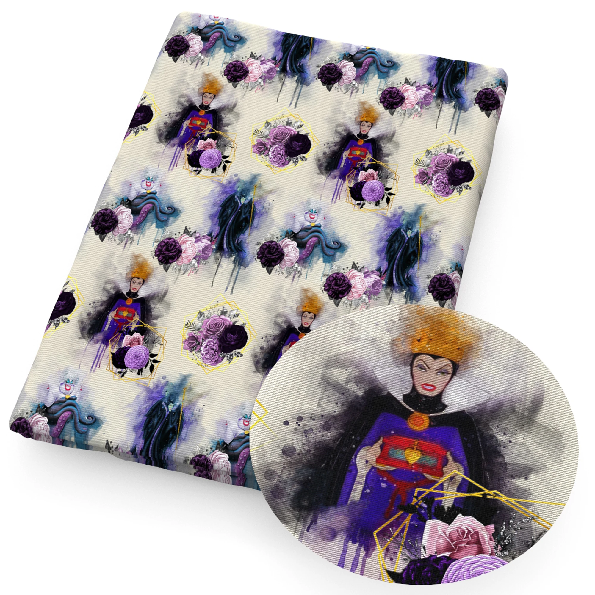 ديزني الأشرار 50*145 سنتيمتر خليط نسيج القطن والبوليستر لخياطة الأنسجة اللحف الأقمشة التطريز المواد DIY بها بنفسك اليدوية