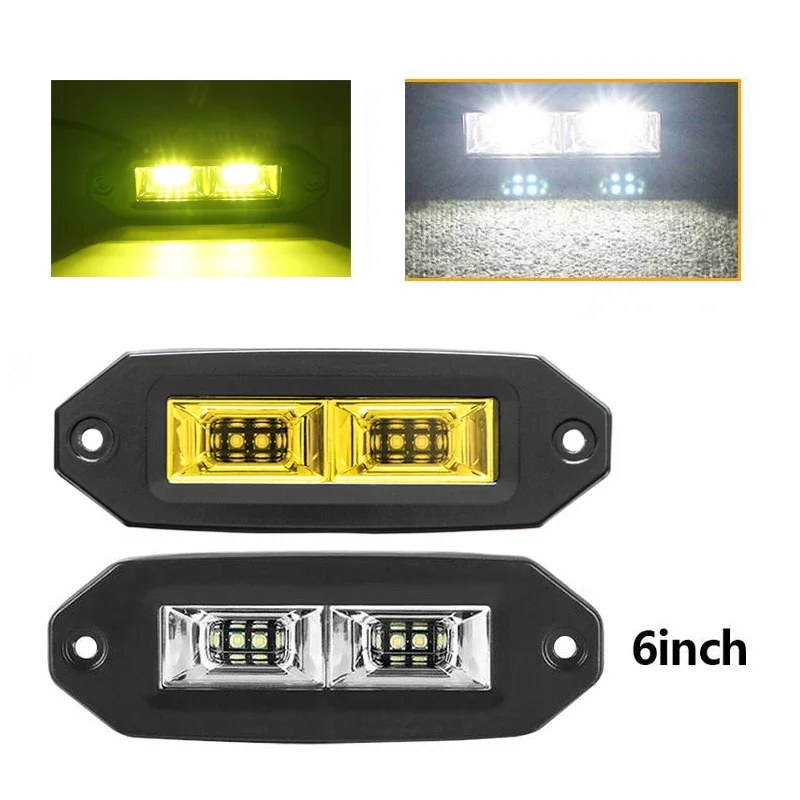 

Светодиодная рабочая фара 40 Вт, 6 дюймов, для установки вровень, направленный свет, противотуманные фары для грузовиков, квадроциклов, UTV, внедорожников, автомобилей, лодок, 12В/24В