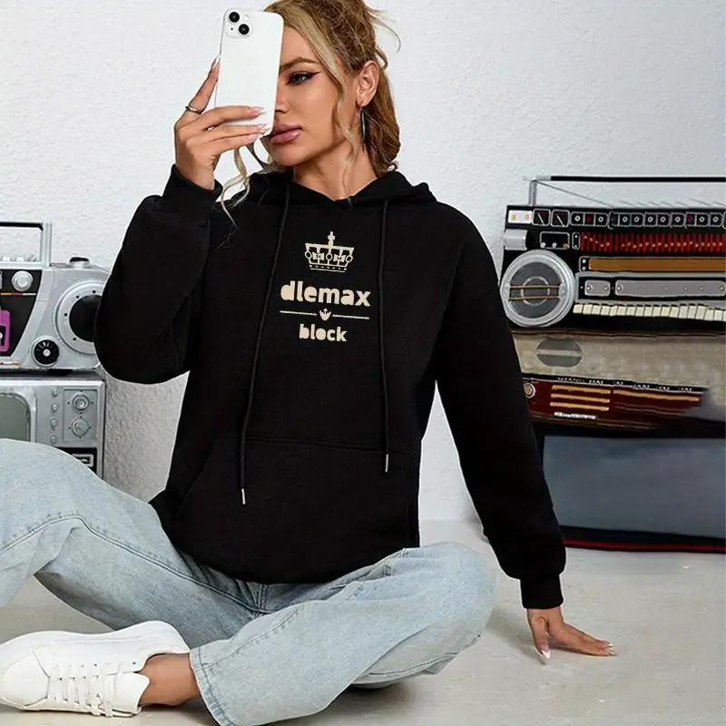 Upgrade your Wardrobe with this Fashionable Women's Hoodie featuring Letter Print