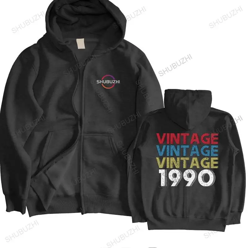 Retro Vintage 1990 jacket Men Cotton Fashion hoody 32th 32 Years Old Birthday Gift sweatshirt Tops Anniversary drop shipping