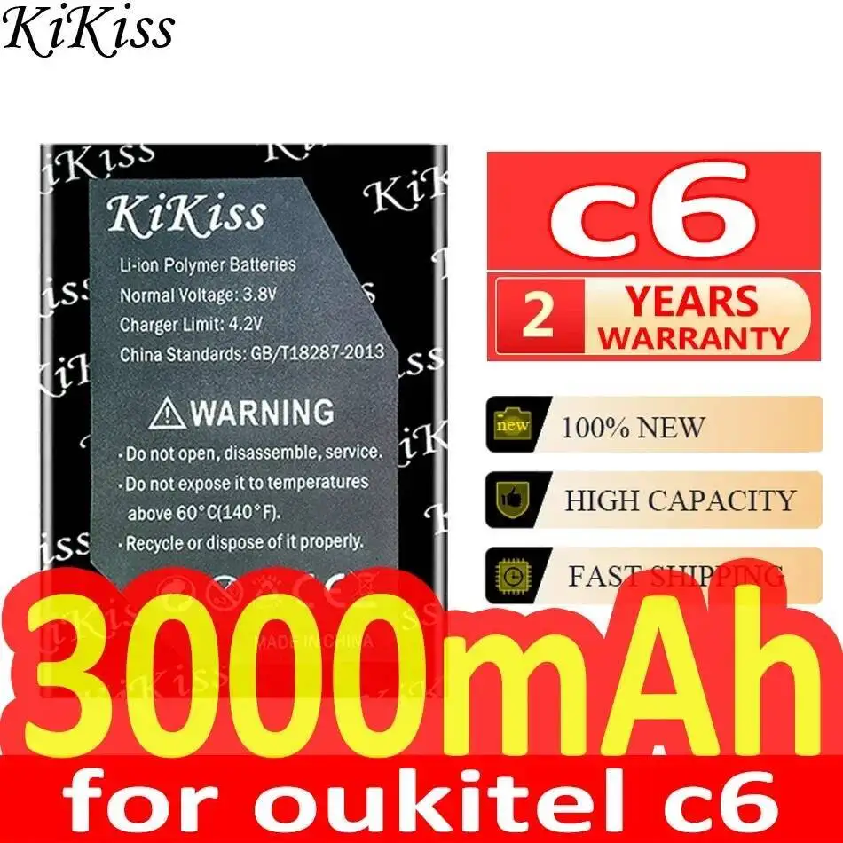 

For Oukitel C6 Mobile Phone Battery Environmentally Friendly High-Capacity 3000Mah