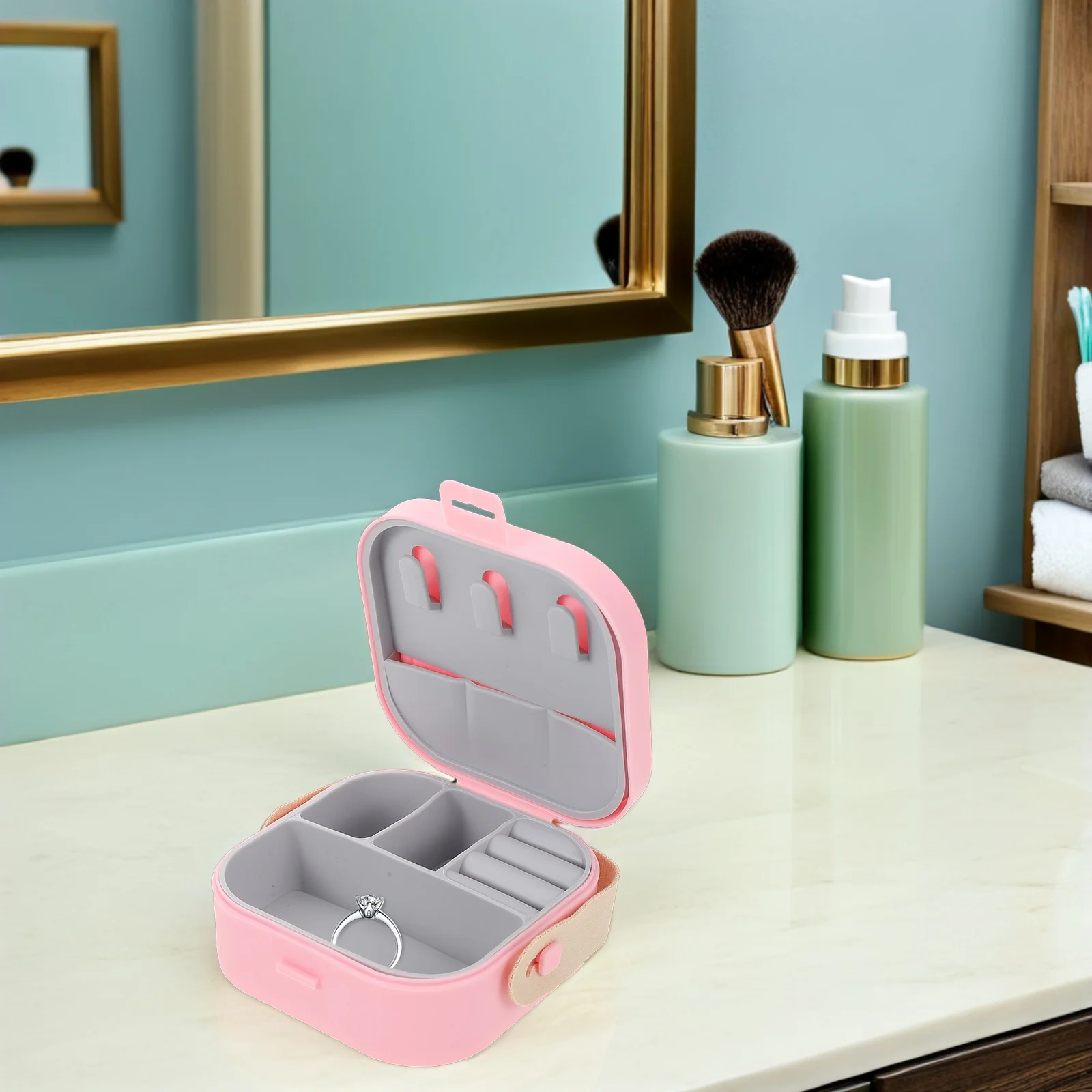 

3 шт., портативный органайзер для ювелирных изделий, мини-пластиковые коробки для хранения колец, серег, ожерелий, браслетов, портативная шкатулка для драгоценностей