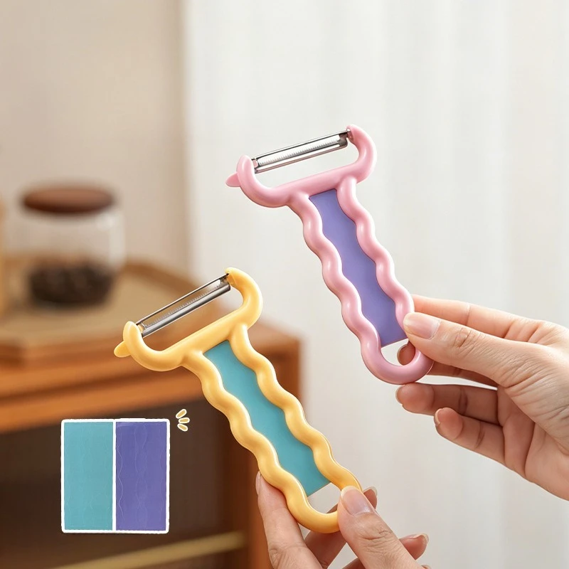 Dopamine Ripple Paring Knife, Kitchen Special Melon Planer, Scraping Knife, Fruit, Potato and Vegetable Peeling Artifact