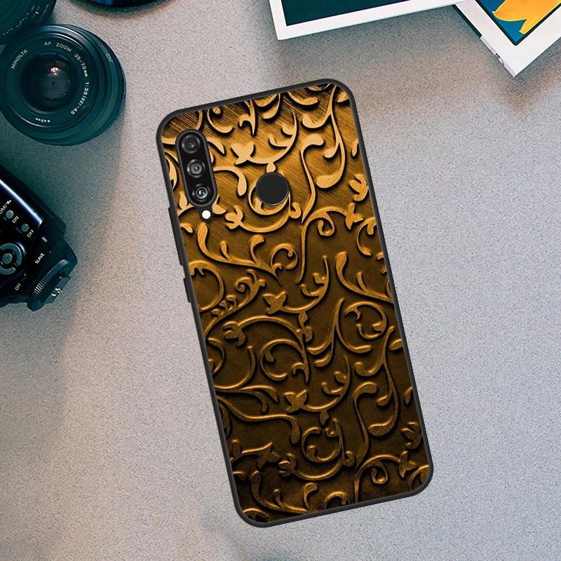 الذهب نمط الأزهار لهواوي نوفا 9 10 SE 8i 12i 11i 12s Y73 Y72 Y61 Y91 Y90 Y70 Y60 P30 P40 Lite P60 Pro Case