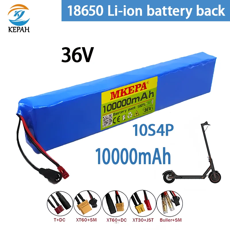 

36V 10S4P 100Ah 100000mah 18650 Lithium Ion 42V Battery Pack Original high power cell Built - In BMS Protection