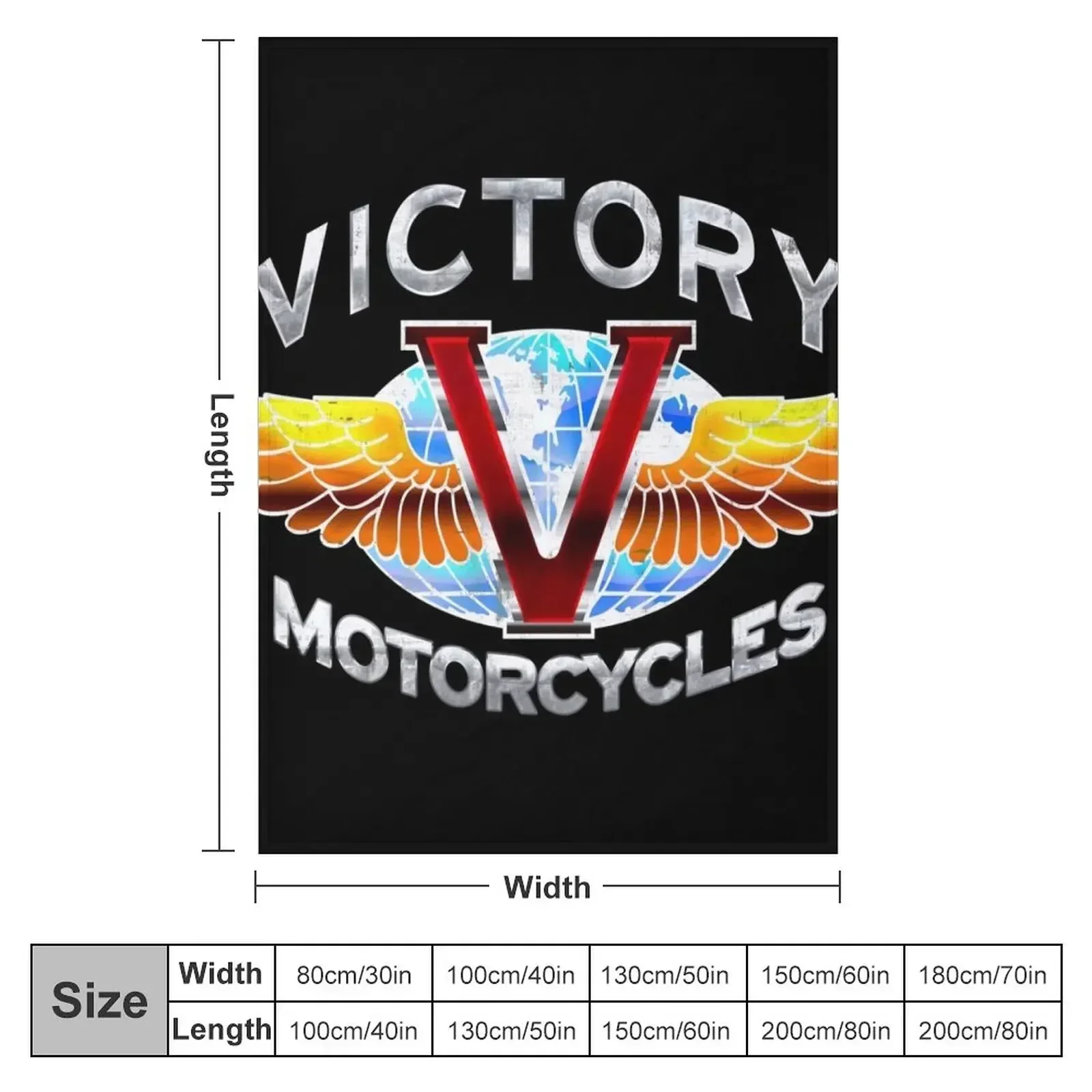 Victory Motorcycles Throw Blanket Weighted warm winter Soft Beds Moving Blankets