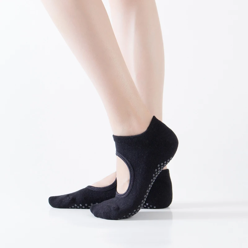 女性用シリコンバックレスソックス,滑り止め,通気性,スポーツ,ヨガ,バレエ,ジム用