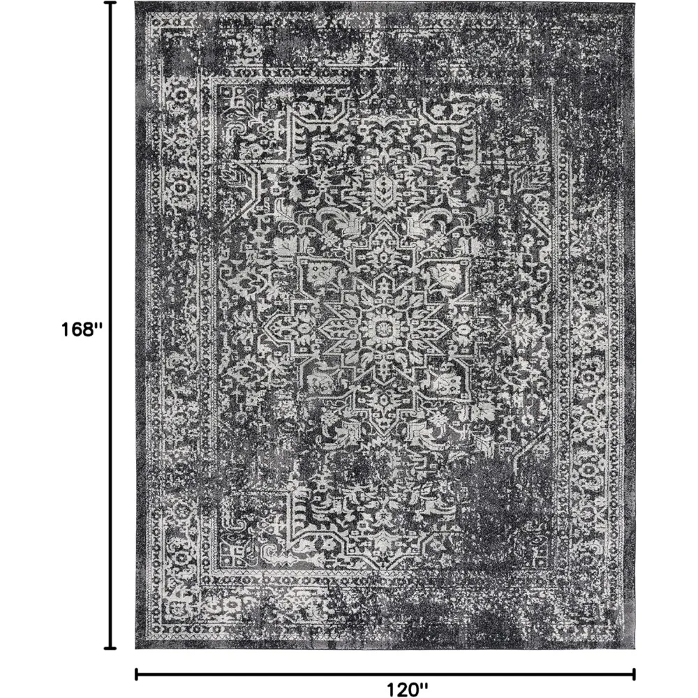 Evoke Collection Area Rug, Oriental Distressed Design, Non-Shedding & Easy Care, Ideal  in Living Room, Bedroom