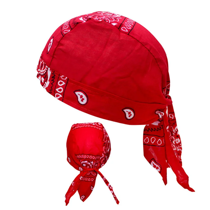 New-Women Men Bandana Hat Cotton Unisex Durag Print Cap Fashion Pirate Head Scarf