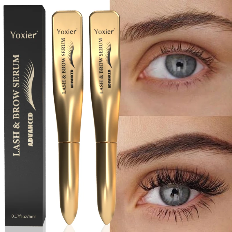 2pcs Healthier Eyelash Growth Serum Lifting Eyelashes Enhancer Eyelash Fuller Thicker Nourish Lashes Lengthen Eyelashes Eyebrows