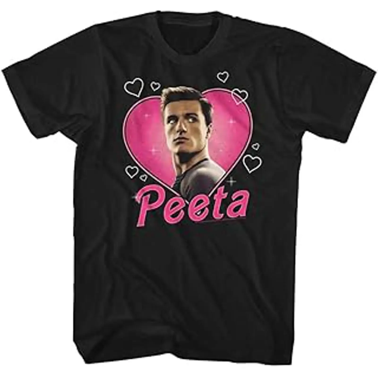 Hunger Games Mens Peeta Heartthrob  T Shirt vintage Washed streetwear Stretched homme Top For Everyday Wear Casual Comfortable