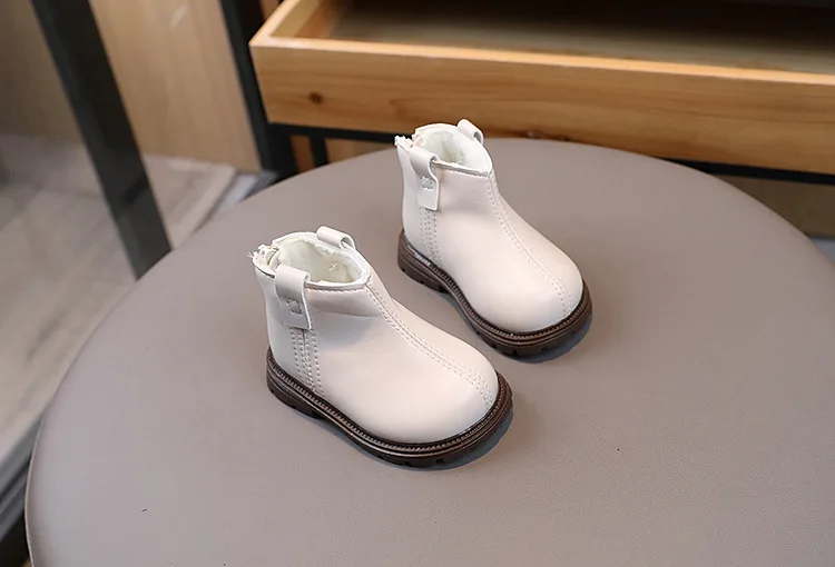 2026 Kinder Kurzstiefel Modische Jungen Schuhe Herbst Winter Leder Kinderstiefel Rutschfeste Kleinkind Mädchen Stiefel Kleinkind Schneeschuhe – Detail 9