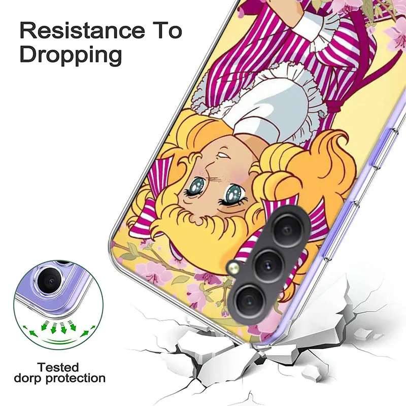 Candy Candy 90s Anime Cover For Samsung A54 A34 A24 A14 A53 A33 A23 A13 A52S A32 A22 A12 Phone Galaxy A03 A04 A02S A42 A73 TPU C