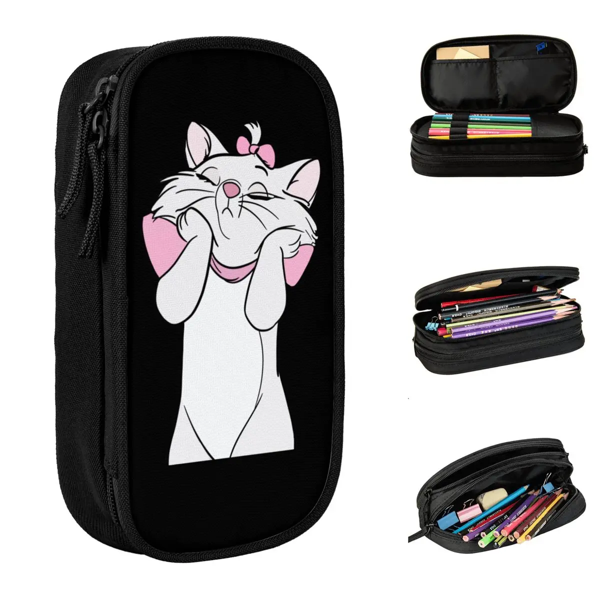 

Sassy Marie Aristocats Cat пеналы пенал держатель для ручек детские большие сумки для хранения школьные принадлежности подарок канцелярские принадлежности