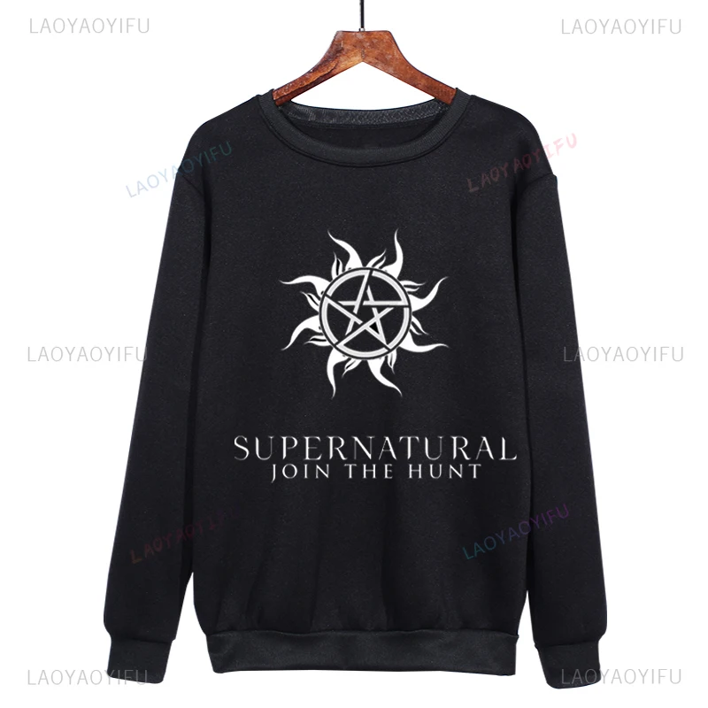 Harajuku clássico transnatural winchester rua moda tendência unisex o-pescoço moletom sem capuz venda quente casual