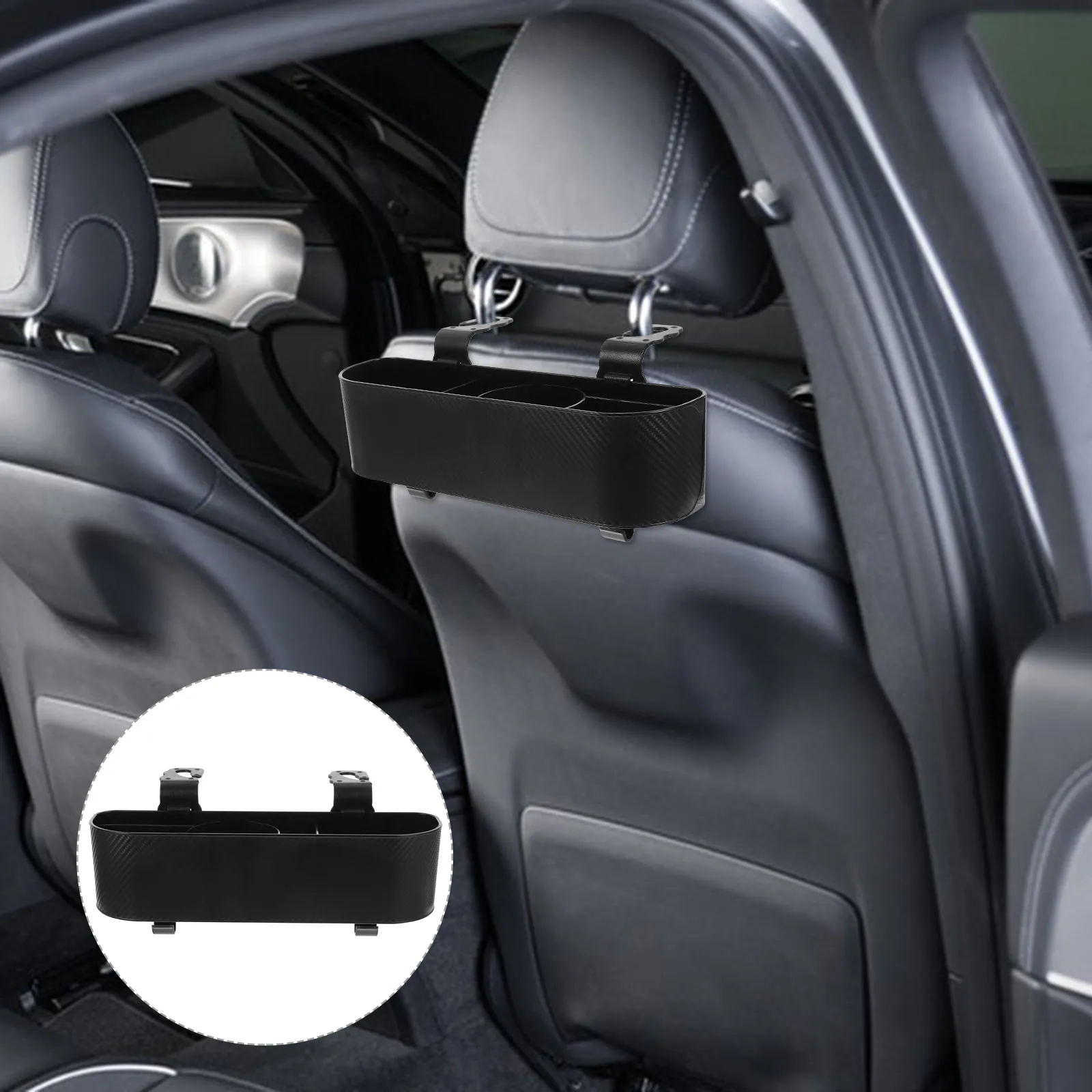 

Hanging Seat Organizer Car Backseat Storage Box Cup Holder Tissue Compartment For Water Bottles Drinks Snacks Car Interior