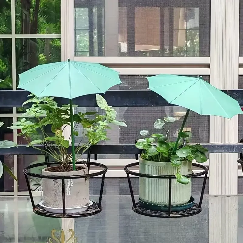 

Garden Plant Umbrella 3pcs 34cm Sun Protection Shade for Bonsai Outdoor Potted Plants Fiberglass Rods Easy Installation
