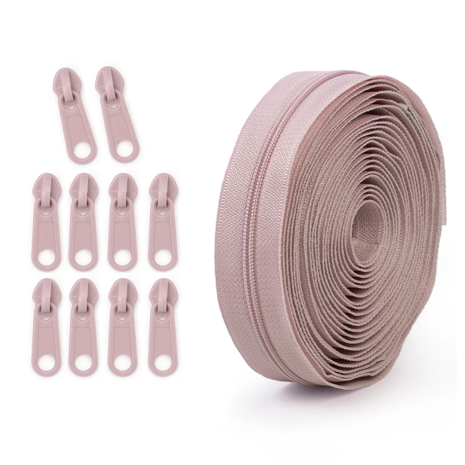 1 groep = 4,5 m rits + 10 plastic ritskoppen, 20 kleuren optioneel, thuis naaien DIY vervangende rits