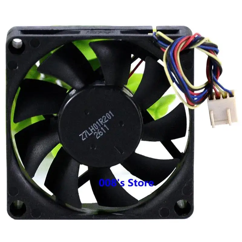 WYORESY New CPU Cooler Fan For DSSC0715R2L P002 DC 12V 0.3A 4 Pin 100mm 70*70*15mm Server. Square Cooling Temperature Control