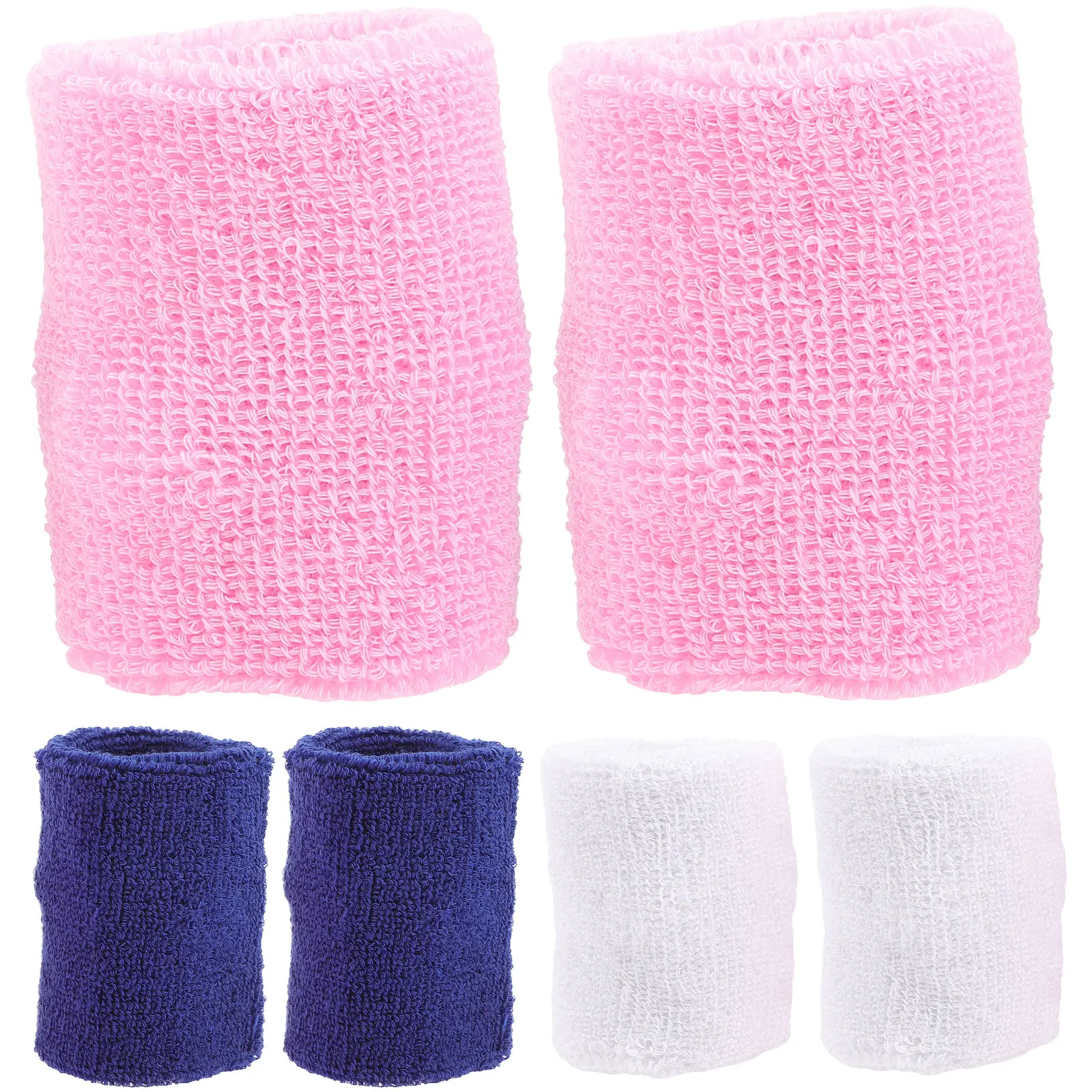 

6PCS Colorful Cotton Sport Wristband For Children Sweatband Wrist Protector Running Badminton Basketball Brace Terry Sweat Band