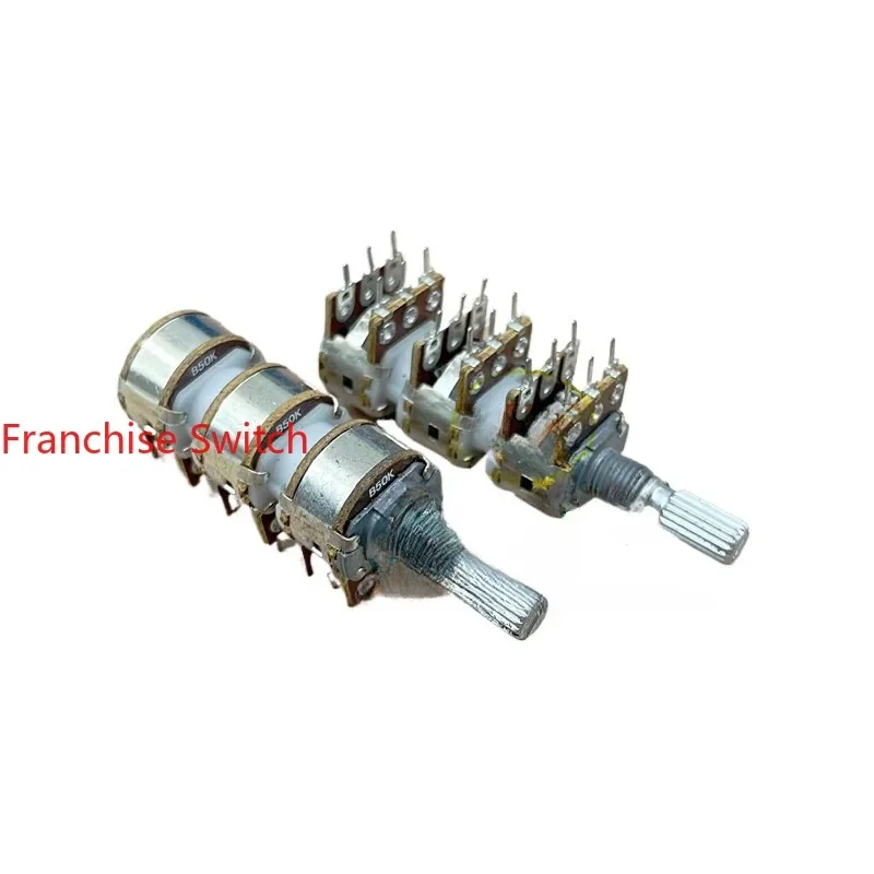 

10PCS Six B100K*6 Power Amplifier Volume Adjustment Potentiometer, Handle Length 20MM 148Type 16Potentiometer