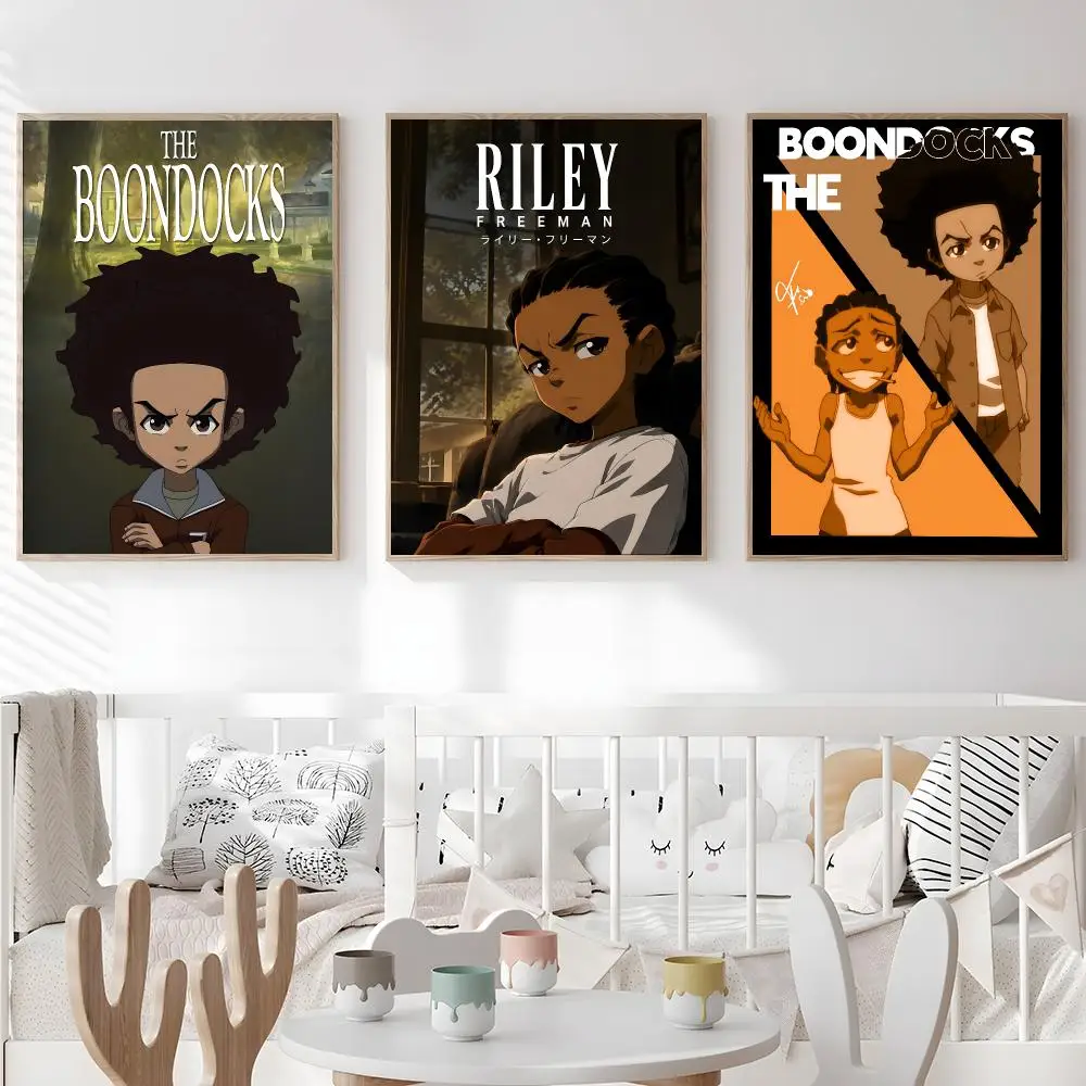Animation The Boondocks   Print Wall Art Pictures Canvas Painting Living Room Bedroom Home Decor Poster