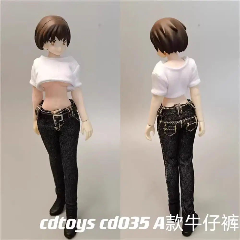 1/12 CDTOYS CD035 Fashion Trendy Long Short Jeans Pant Vest Dress Suit Accessoreis Fit 6