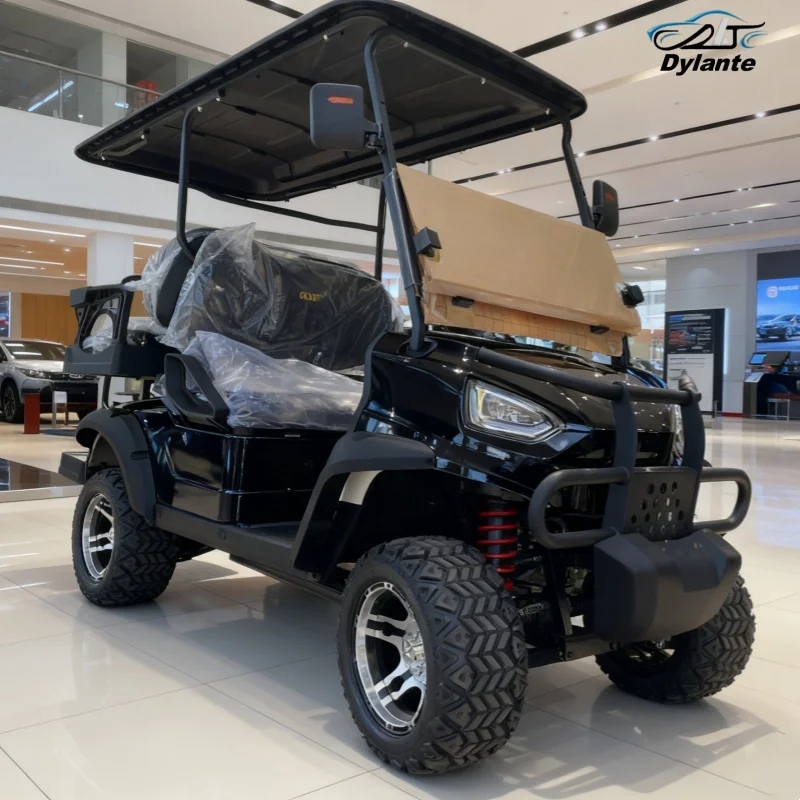 تاجر مزرعة صغيرة 2 4 6 مقاعد 4000/5000/7000 واط 60 فولت 72 فولت ليثيوم فائدة مركبة رخيصة عربة جولف كهربائية مع الإطارات على الطرق الوعرة #3
