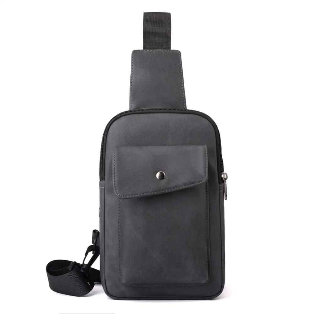 

Portable Large Capacity Male Chest Bag Casual Multifunctional Mobile Phone Bag Crossbody Korean Style Sports Chest Bag Outdoor