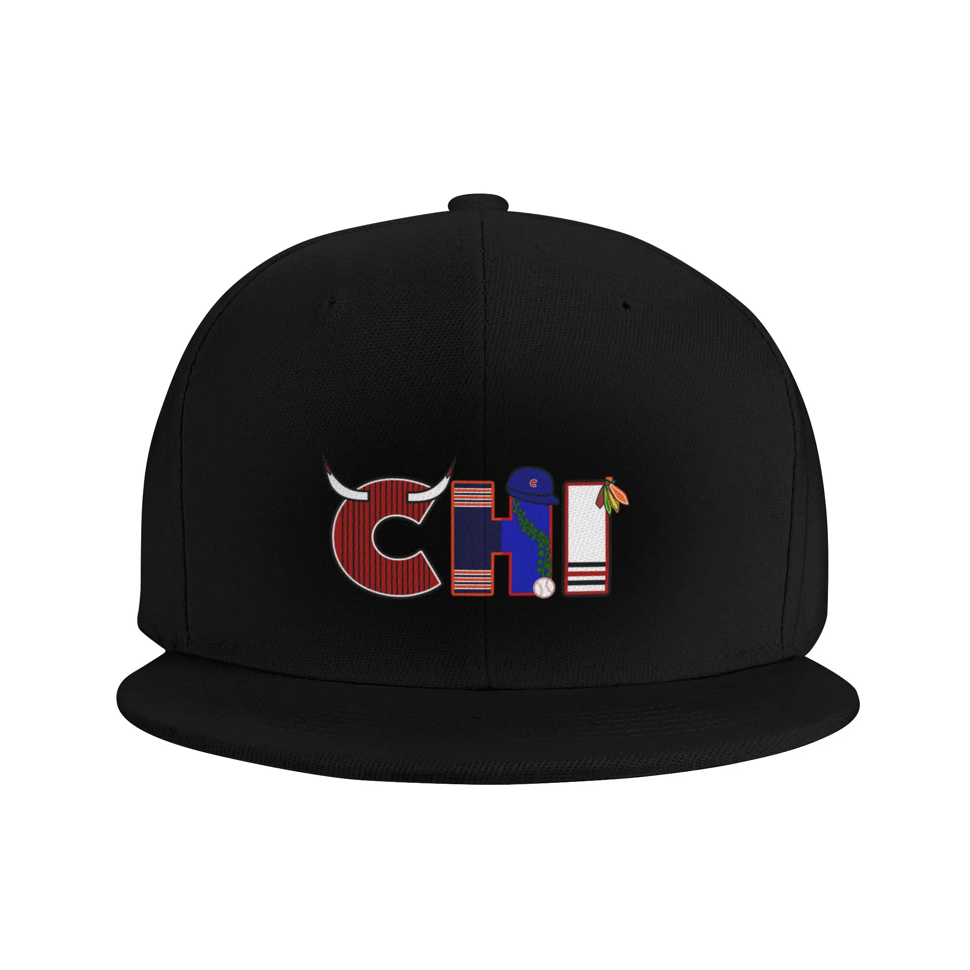 Fashion Chicago City North Flat Brim Sun Hat  Photo Shooting Trucker Cap