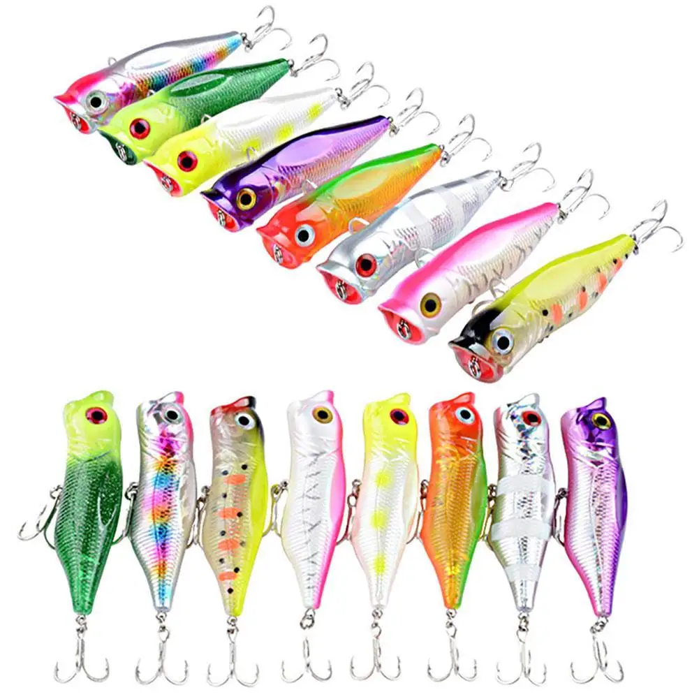 

YFASHION 9.2cm/16.85g Popper Fishing Lures 3d Eye Artificial Hard Bait Fishing Tackle For Seawater Freshwater