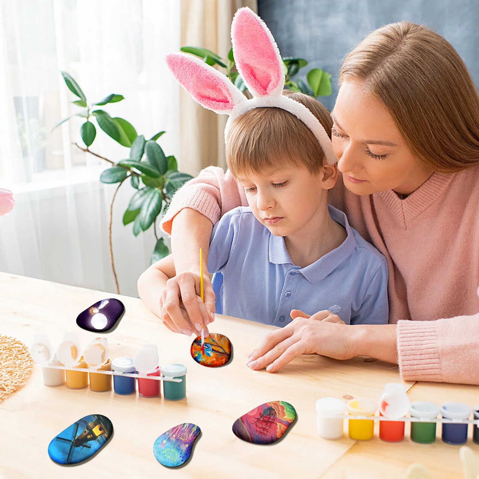 6 pezzi per bambini pittura fai da te rocce 5-9 cm ciottoli lisci per disegnare pietre artigianali perfette per progetti creativi ciottoli da spiaggia