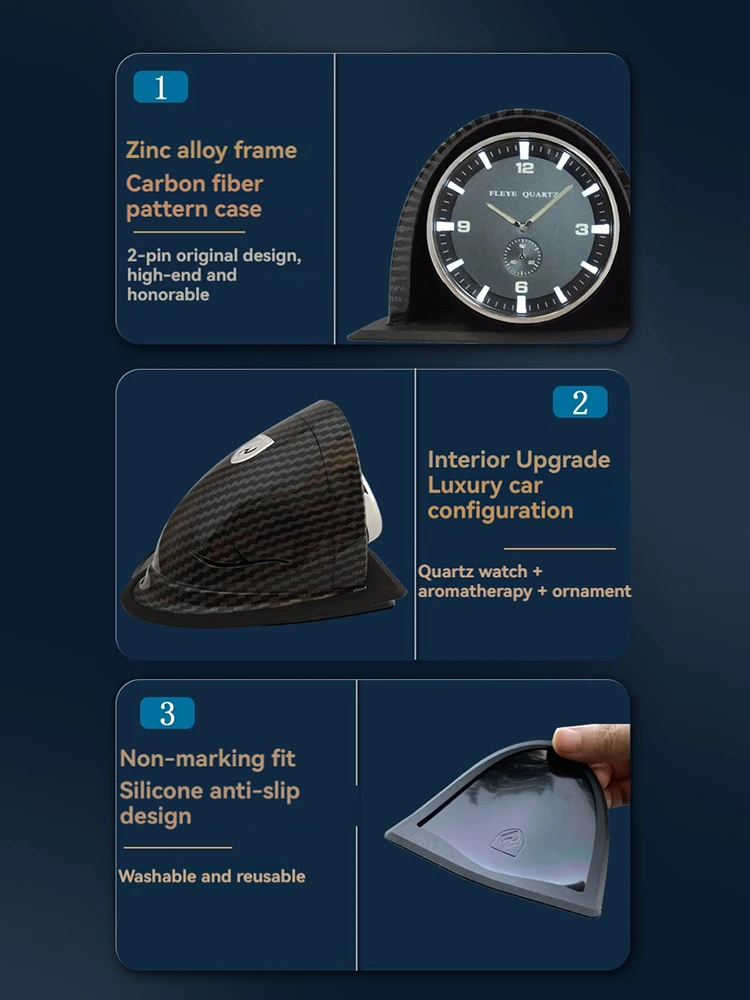 Jam Mobil Universal, lampu suasana, Alarm Interior mobil, jam dasbor mobil, Aksesori Mobil, jam kreatif canggih