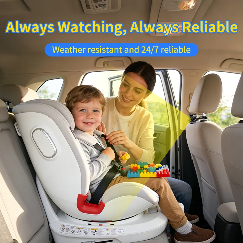 5 Inch HD 1080P Rear Facing Baby Car Monitor Night Vision USB Powered Back Seat Car Camera for Infant Kids Safety Fit SUV Sedan