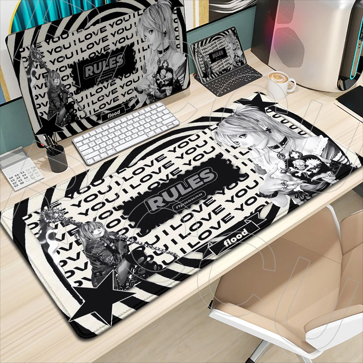 XXL HD printing Misa Desk Mat Death Note Anime Mouse pad carpet Computer Gamers Gaming E-sports Keyboard PC accessories Pads Rug