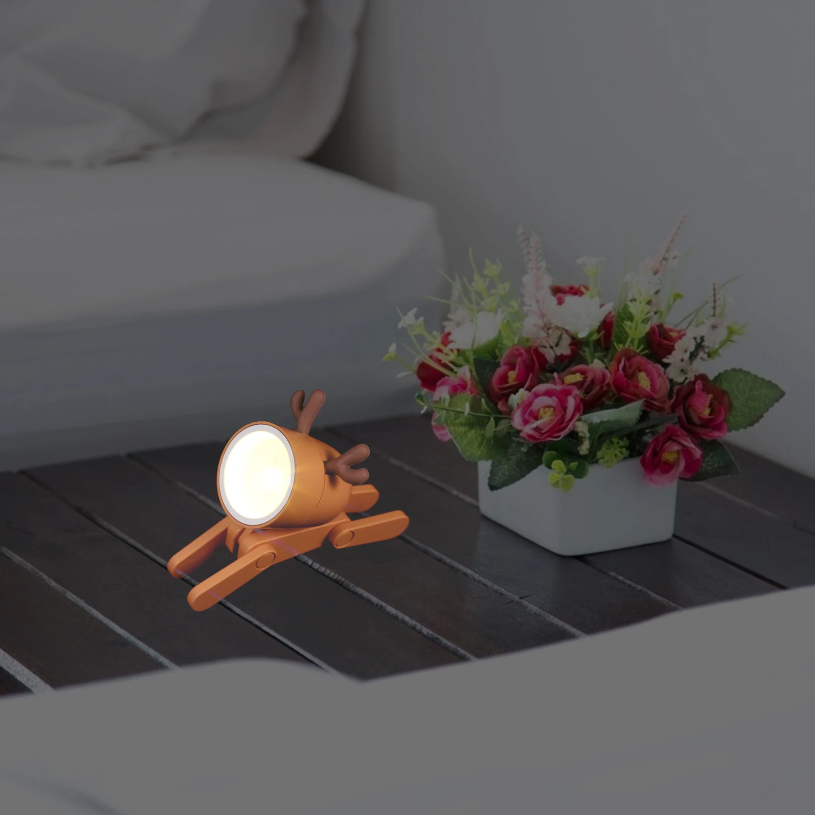 

6pcs Night Light Cartoon Deer Lamp Deer Lamp Small Size Adjustable LED Light for Bedroom Table Decor Home Use