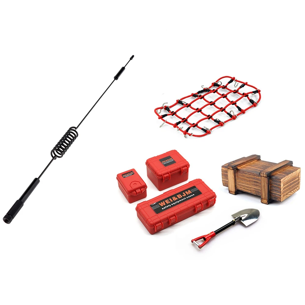 B05C-Antenne con viti di ricambio - Nero, 290 mm con 6 pezzi/set Decorazione simulata Valigia Rete per bagagli Pala