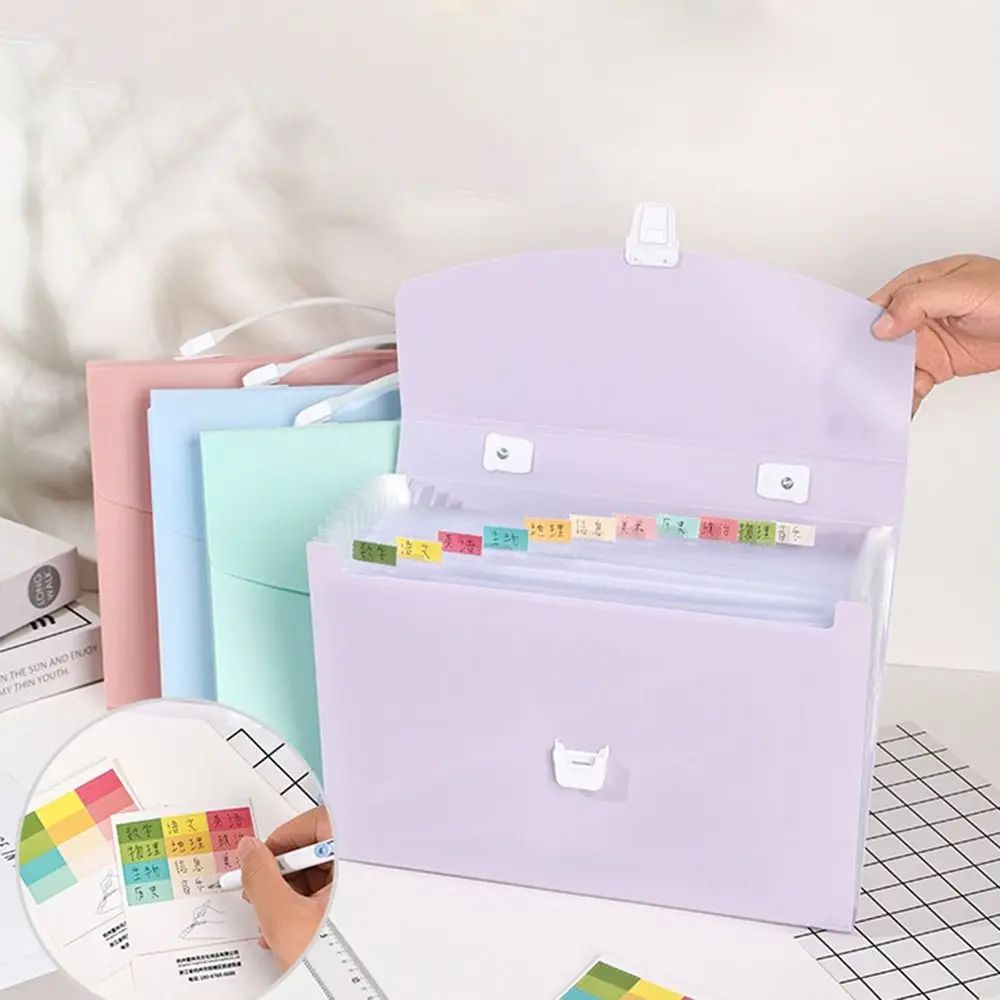 

12-Layer A4 File Folder Waterproof Multi-layer Expanding Data Sorting Storage Bag Large Capacity Horizontal Hand-held Bag