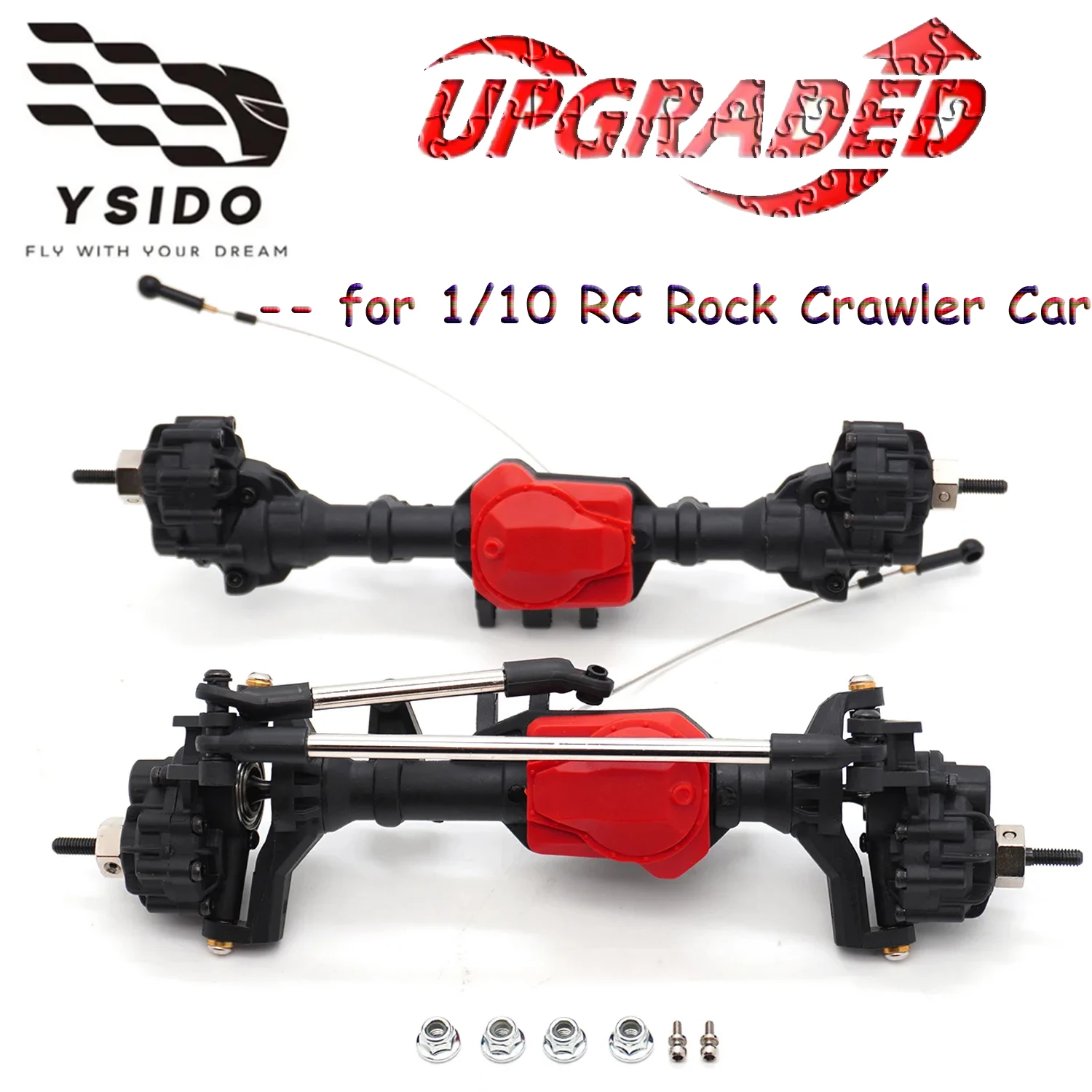 

YSIDO Metal Front and Rear Portal Axles Set for RC Axial Redcat RGT 86100 Traxxas TRX4 1/10 Rock Crawler Car Upgrades Parts
