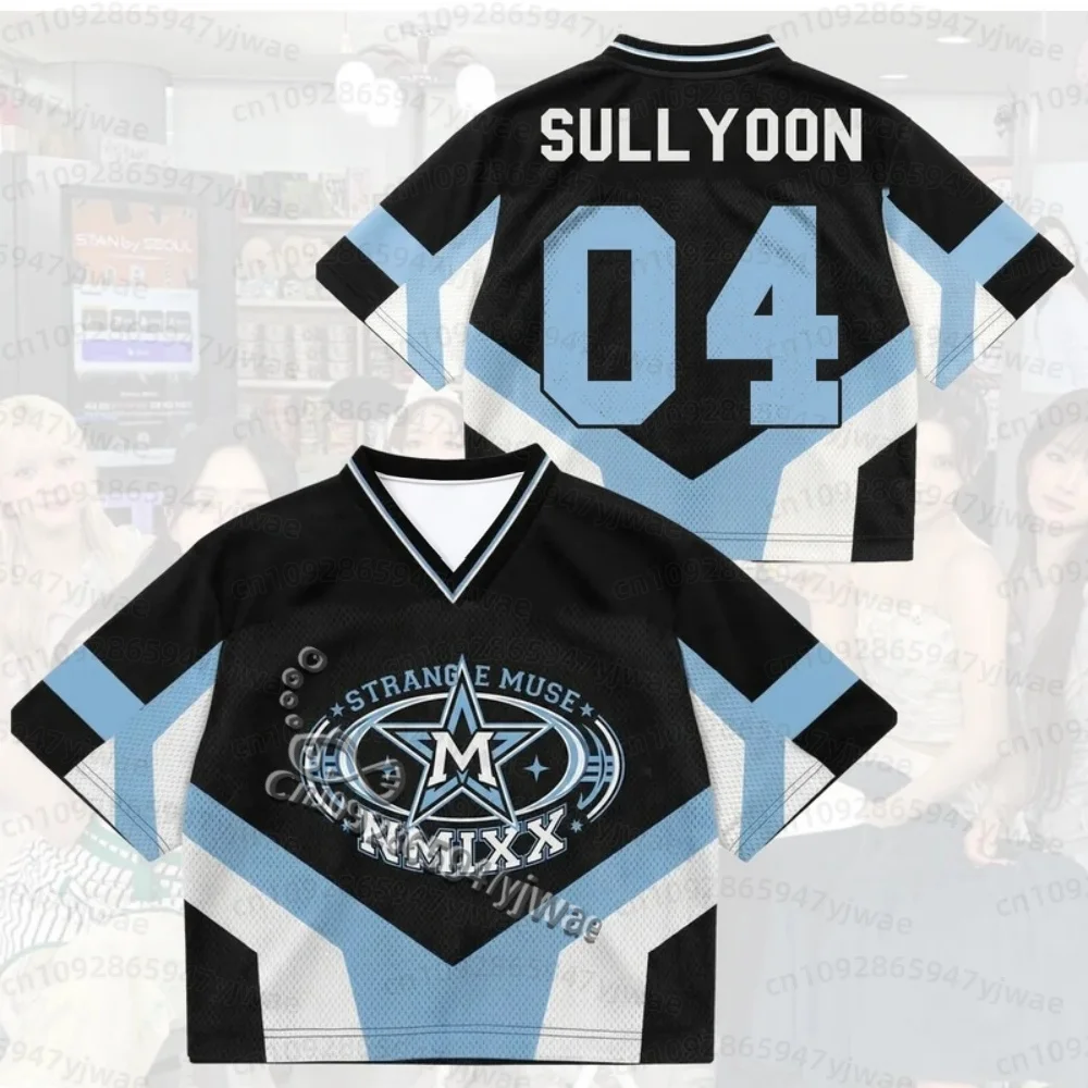 2026  Summer Women Short Sleeve T-Shirt Vivid Strange Muse Mixed Mesh Jersey Fanmerch For SULLYOON LILY fans Beach T-Shirt