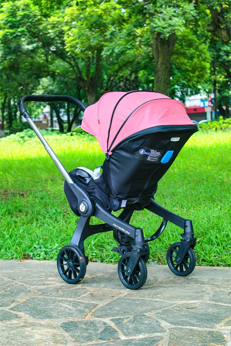 Kinderwagen 4 in1 multifunktion aler Neugeborenen Kinderwagen 3 in1 faltbarer Korb Typ leichter Kinderwagen – Detail 2