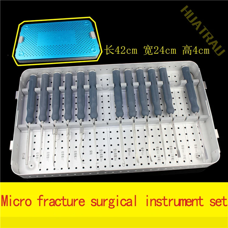 

Micro fracture surgical instrument kit set curette spatula probe hook bone chisel cartilage cone Microfracture sports medicine