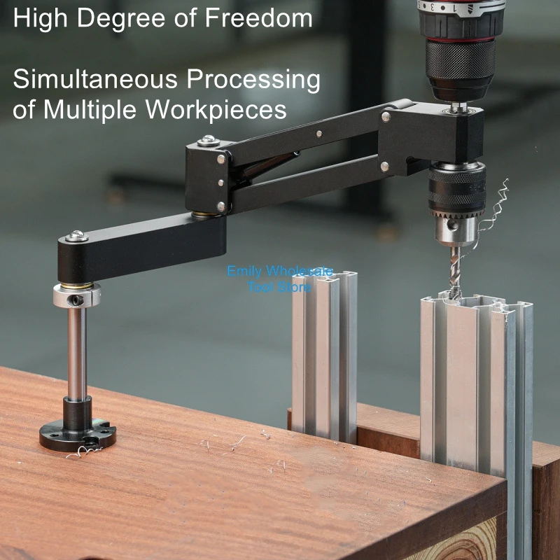 Tapping Cantilever Bracket, Hand Drill, Lightweight Cantilever Aluminum Alloy DIY Horizontal and Vertical Tapping Tool