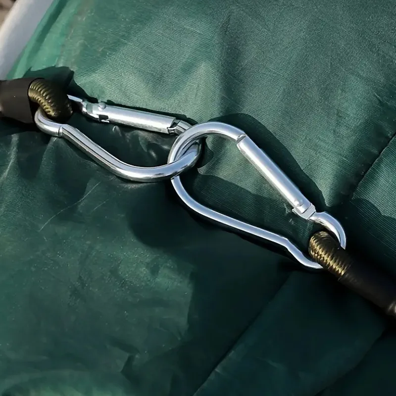 1/5 Stück Klettergurt mit elastischem Seil, Metallschnalle, elastisches Band, Zelt-Aufhängeseil, 8mm Outdoor-Camping-Wäscheleine, Gepäckgurt – Detail 1