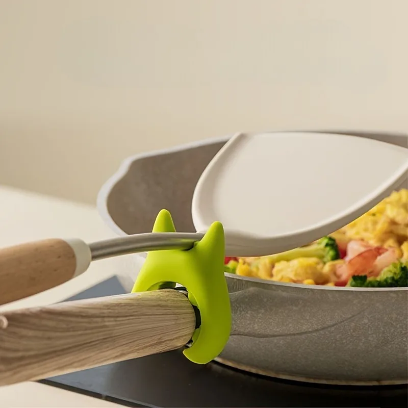 1pc Little Devil Spatula Rack Kitchen Multi-functional Anti-ironing Saucepan Spatula Rack Universal