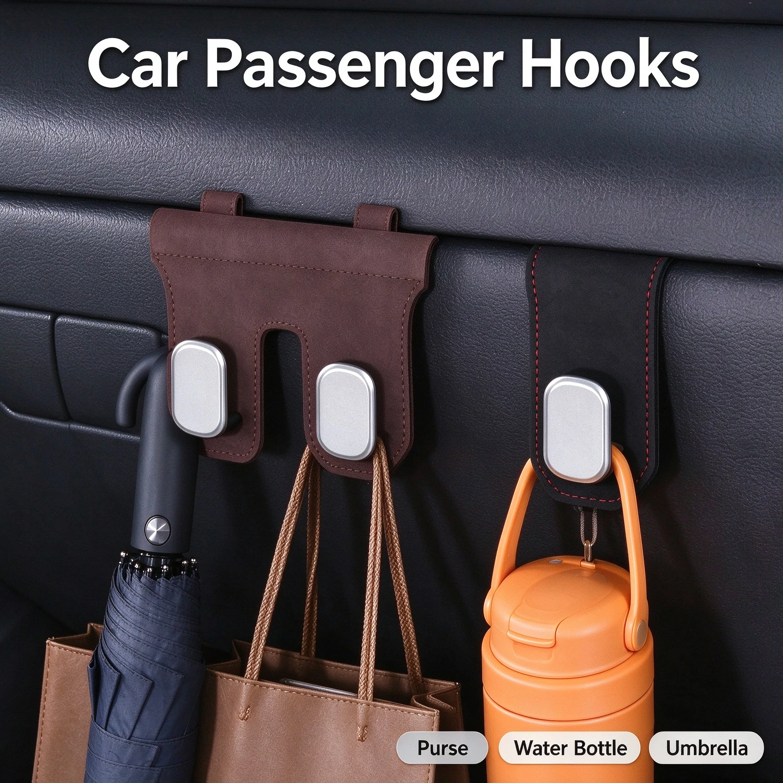 Multifunctional Car Glove Box Hook, Handbag & Water Bottle Holder Clip, Passenger Storage Hanger Auto Interior Organizer