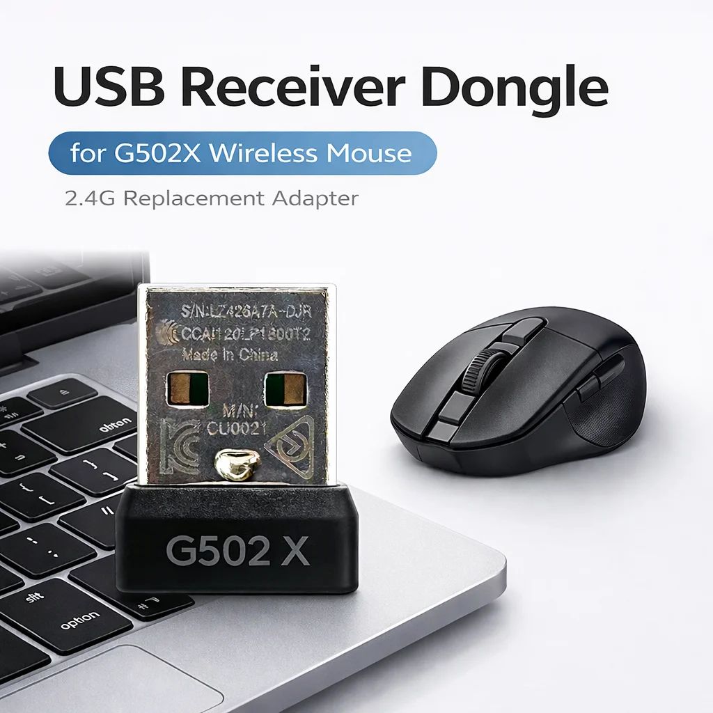 USB Receiver Dongle For G502X Wireless Mouse 2.4G Replacement Adapter Compatible with G502 X Gaming Mouse USB Receiver