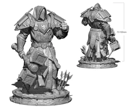 1/24 1/18 Résine Modèle Le Paladin Kokor 3D Impression Figure Unpaint Aucun document RW-010