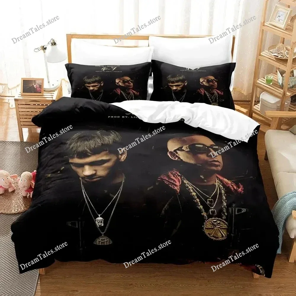 3D Print Anuel Aa Real Hasta La Muerte Bedding Set Duvet Cover Bed Set Quilt Cover Pillowcase Comforter King Queen Size Adult741