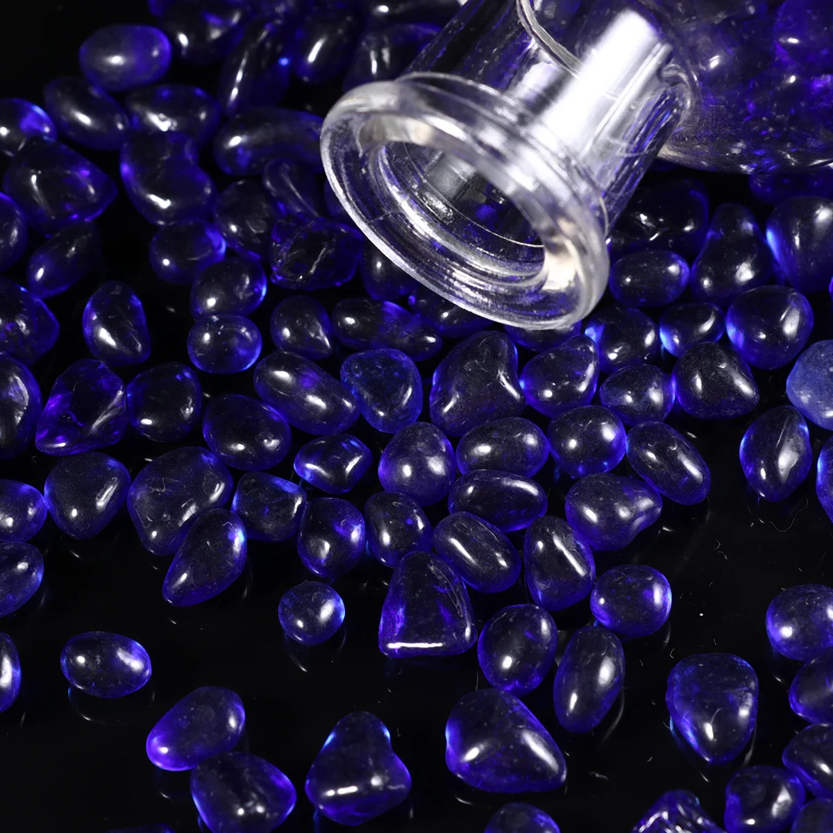 

500G Colorful Gravel For Fish Tank Decor Craft Home Aquarium Home Fish Tank Gravel Dark Blue 5-9Mm Health Care Ornament